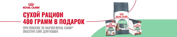 Сухой корм Digestive 400г. в подарок за покупку 28 паучей Royal Canin Digestive