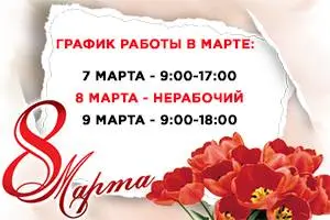 График работы интернет-магазина в марте