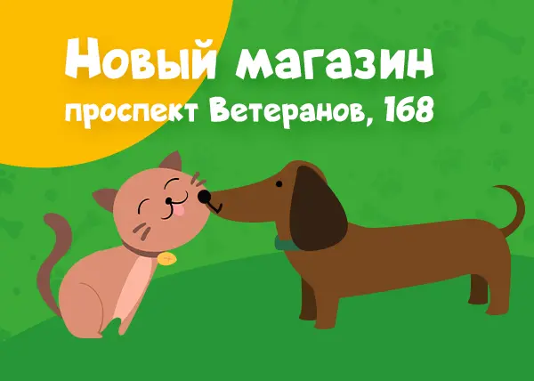 Новый зоомагазин в Санкт-Петербурге на проспекте Ветеранов, 168