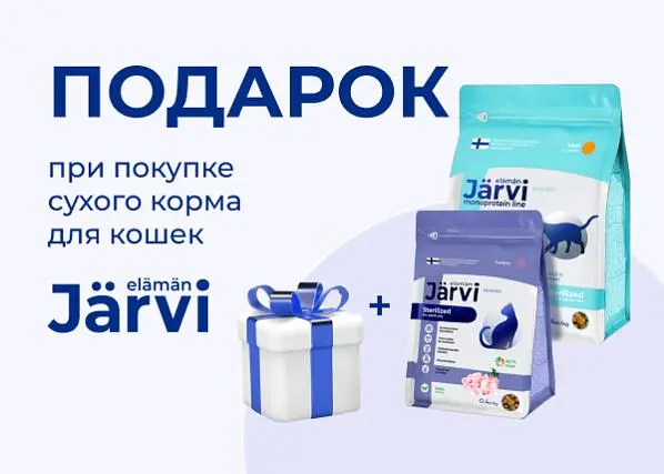Подарки при покупке сухого корма JARVI для кошек