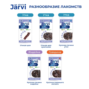 Jarvi мясные колбаски для щенков и собак с уткой и ягнёнком